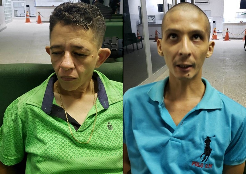 Rosane Bringel Nobre, de 43 anos e José Daniel Oliveira de Paula, de 27 foram presos por militares do motopatrulhamento e levados a 19ª DRPC do Crato. Foto: Agência Caririceara.com