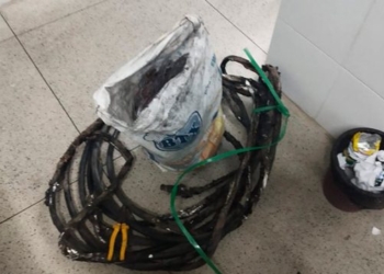 A Polícia Militar prende em flagrante suspeito de furto de fios em Juazeiro do Norte