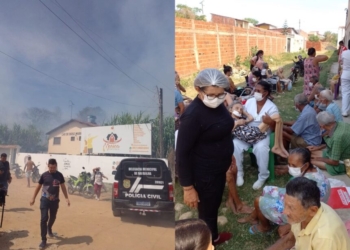 Barbalha: incêndio atinge área próxima a Lar de Idosos; local precisou ser evacuado