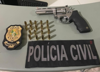 Homem com extensa ficha criminal é preso pela PCCE em posse de arma em Juazeiro do Norte