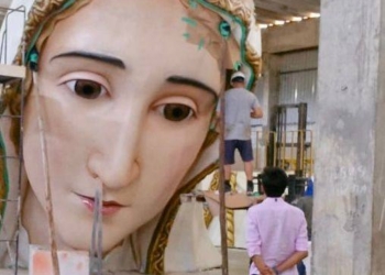 Monumento de Fátima começa a chegar no Crato para montagem nesta quarta-feira (2)