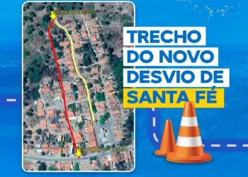 Novo calçamento em Santa Fé; condutores devem pegar desvio