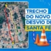 Novo calçamento em Santa Fé; condutores devem pegar desvio