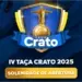 Solenidade de abertura da Taça Crato 2025 acontecerá neste sábado, 1º de novembro, na Praça da Sé