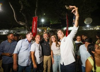 André Barreto recebe governador Elmano de Freitas e lideranças na Expocrato
