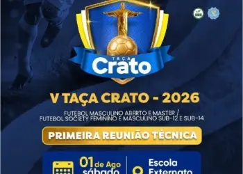1ª Reunião técnica para a V Taça Crato – 2026 acontece sábado, 1º de agosto